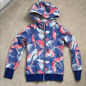 Ivivva Girls hooded zip up sweatshirt 10